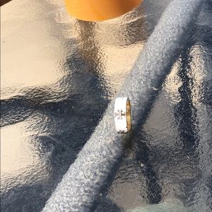 Tory Burch enamel dipped band ring